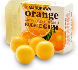 Жевательная резинка MARUKAWA вкус Апельсина шары